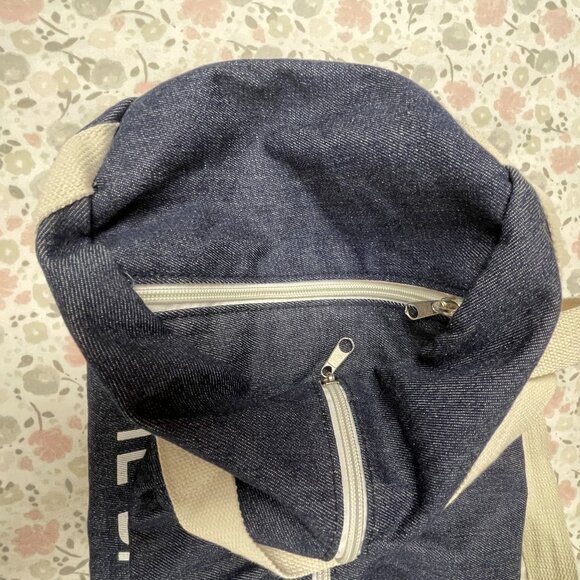 "MEET ME AT THE BARRE" Workout bag -Dark blue denim color- does NOT fit yoga mat - Picture 4 of 9